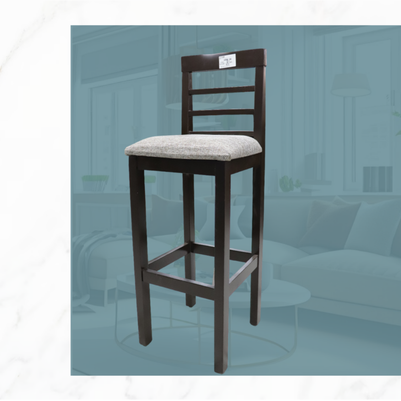 BANCO MADERA CHOCOLATE Y TELA BLANCA 02