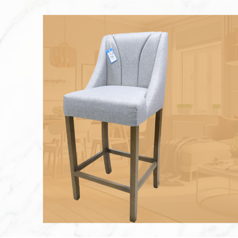 BANCO MADERA Y TELA BLANCA