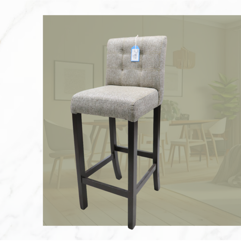 BANCO MADERA CHOCOLATE Y TELA BEIGE