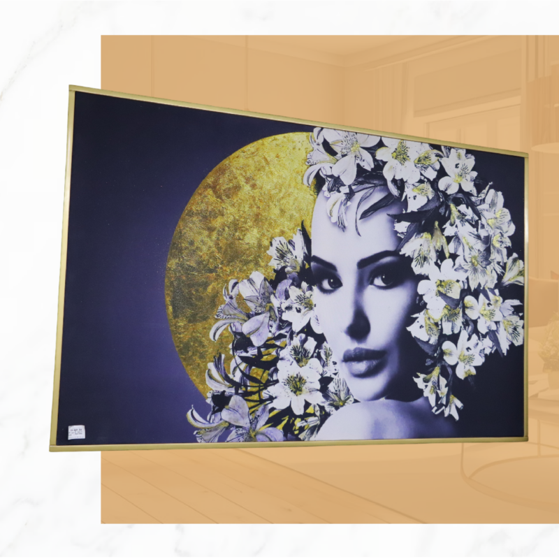 CUADRO CARA LUNA-FLORES