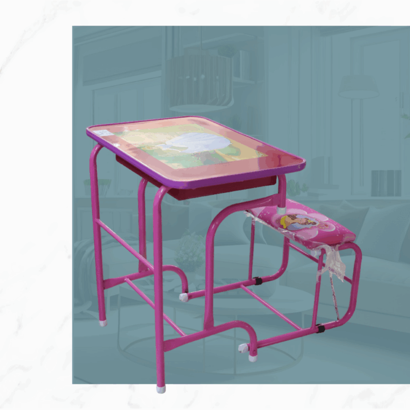 ESCRITORIO TUBULAR ROSA