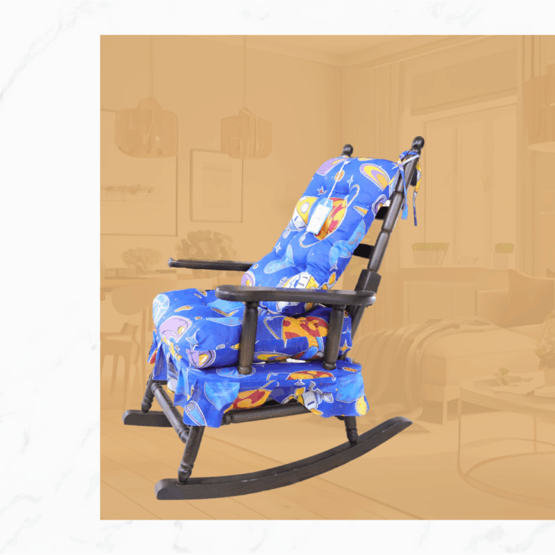 MECEDORA ACOLCHONADA AZUL