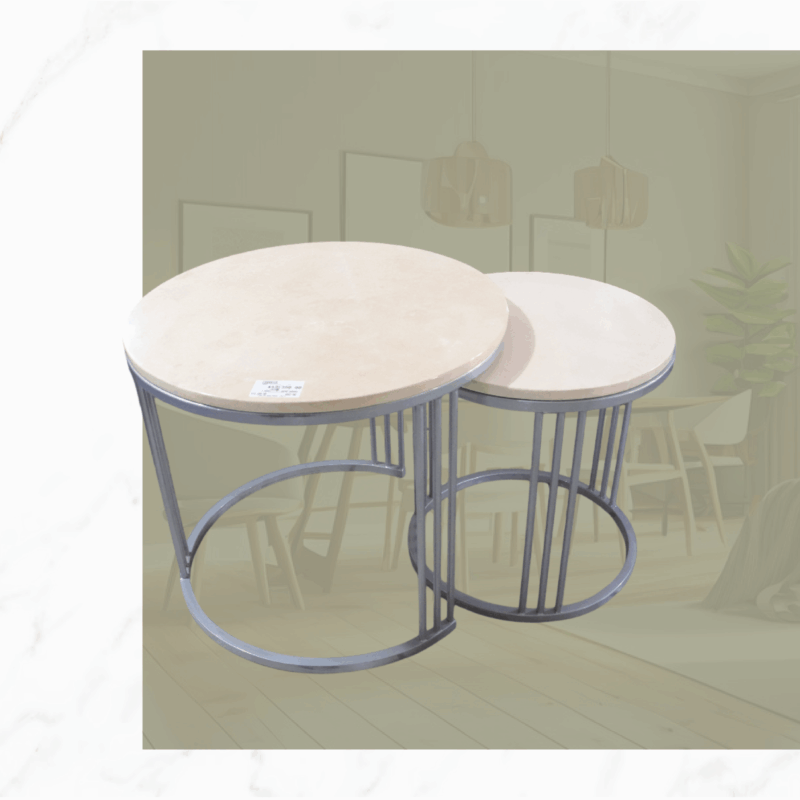 MESITAS DE CENTRO REDONDAS BASE DE METAL