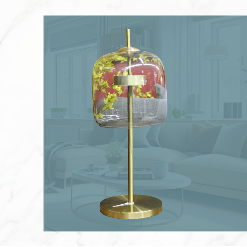 LAMPARA DORADA RETRO