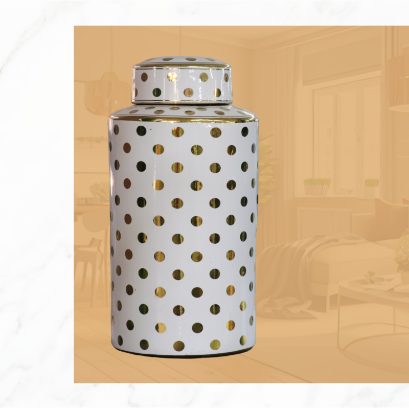 JARRON BLANCO-DORADO