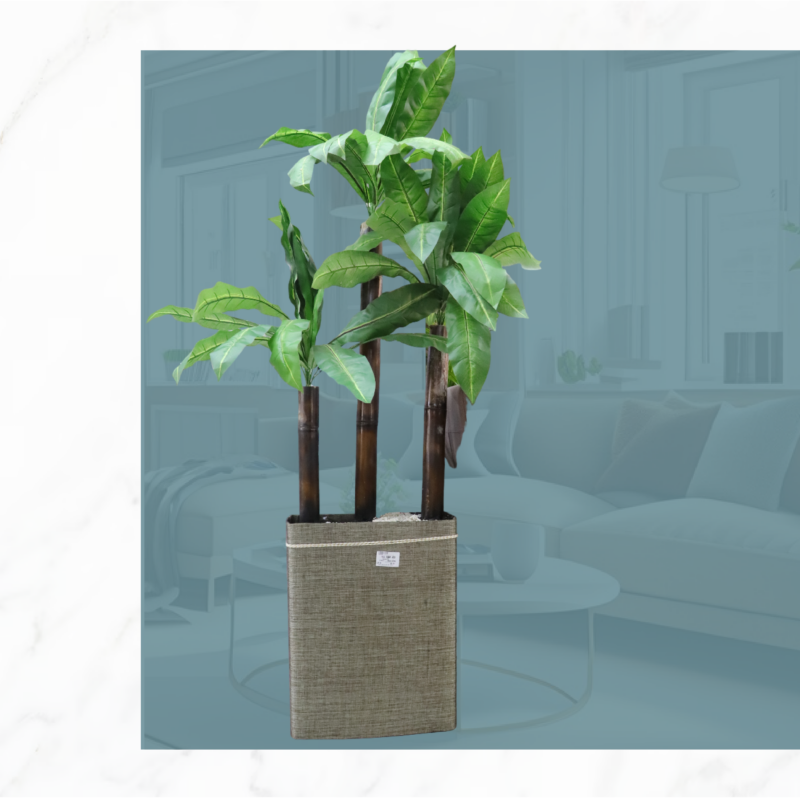 FLORERO BAMBU PLASTICO