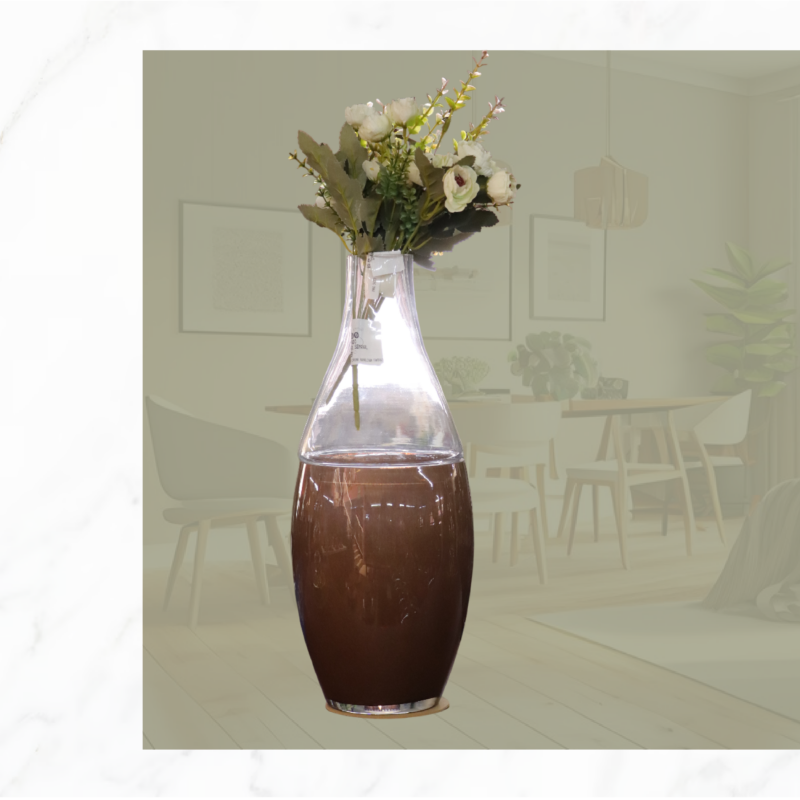 FLORERO VIDRIO BOTELLA CLASICA