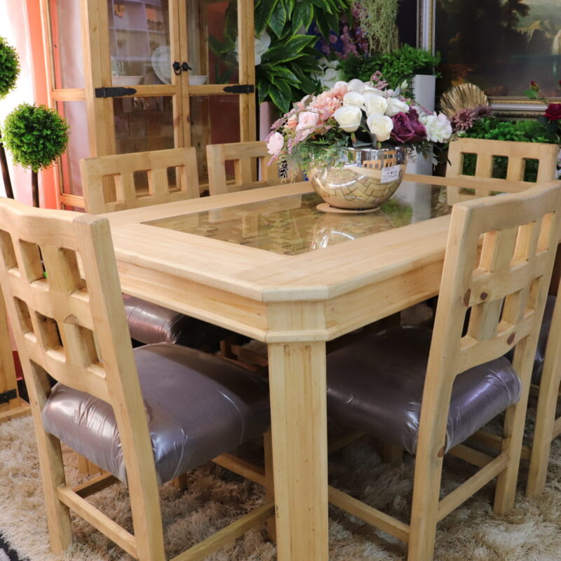 COMEDOR MADERA VIDRO CENTRAL
