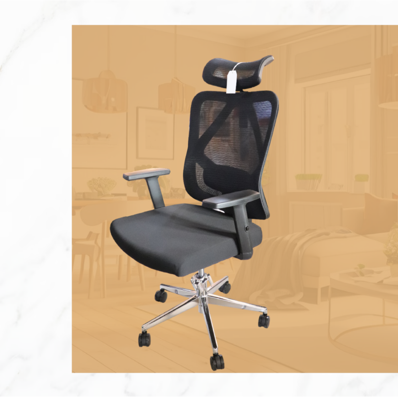 SILLA DE OFICINA NEGRA-MALLA