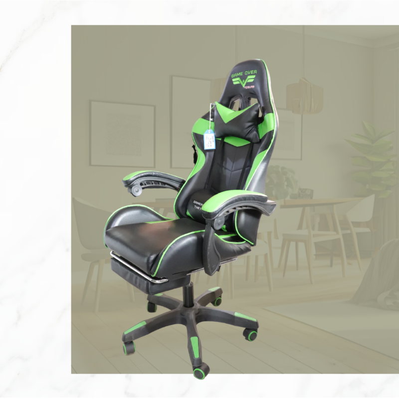 SILLA GAMER NEGRO-VERDE