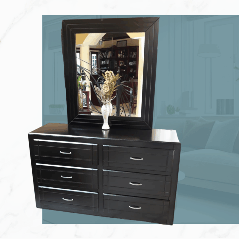 CAJONERA CON ESPEJO COLOR CHOCOLATE