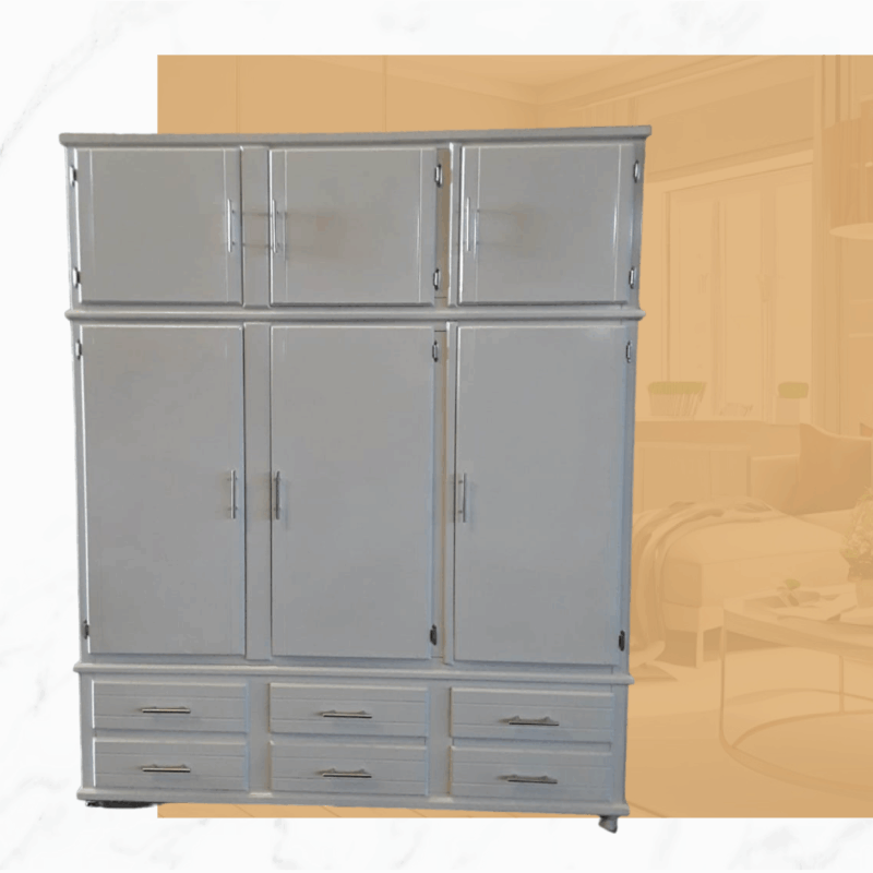 CLOSET 3 PUERTAS COLOR GRIS