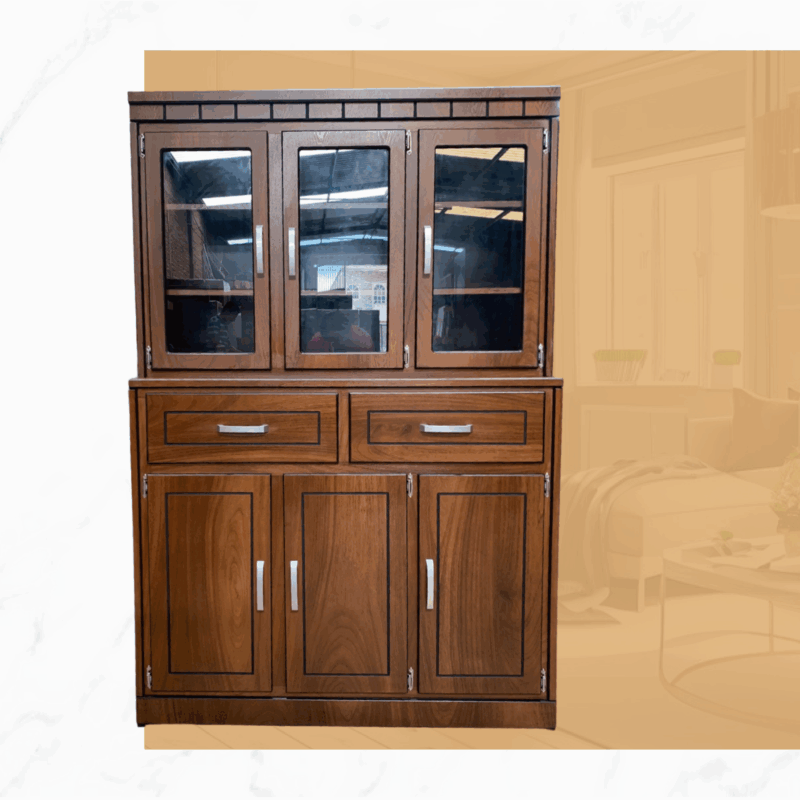 VITRINA CON VIDRIO DE MADERA