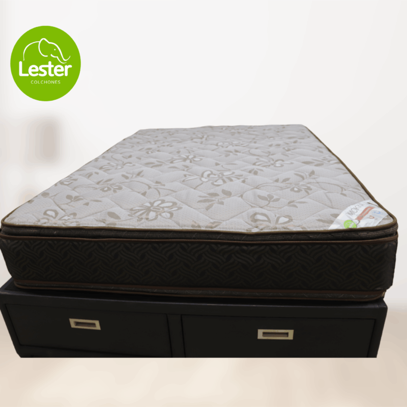 COLCHON LESTER BLANCO CON NEGRO